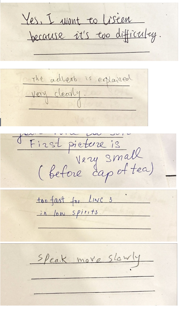 Student Feedback Examples